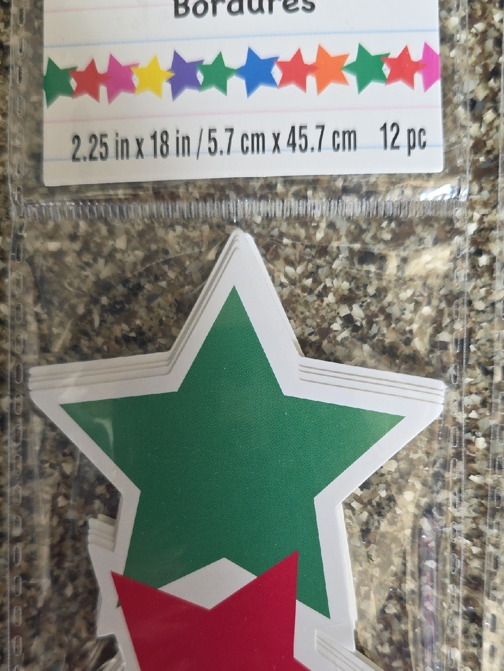 Colorful Star Sticker Strips - Multicolor Classroom Borders 5 Packs - Picture 2 of 2